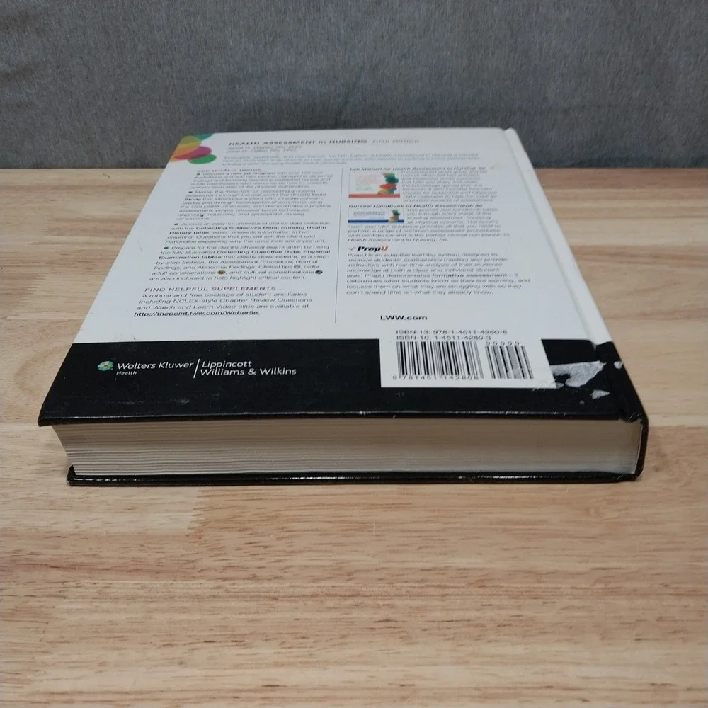 Health Assessment in Nursing Textbook 5th Edition Weber Kelley Hard Cover
